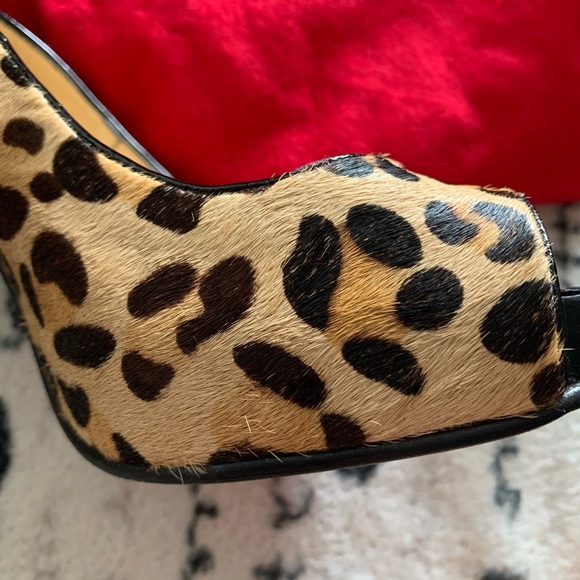 Red Bottom pony hair open toe shoes ** Not Authentic ** size 38 - Picture 10 of 11